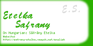 etelka safrany business card