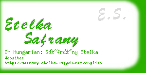 etelka safrany business card